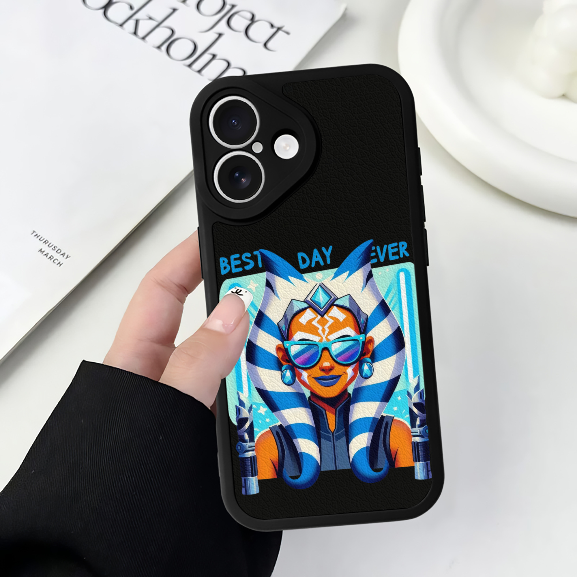 （画像用） スター・ウォーズ Star Wars 【iPhone 16シリーズ対応】シリコンスマホケース（レザー調） 材質：シリコン